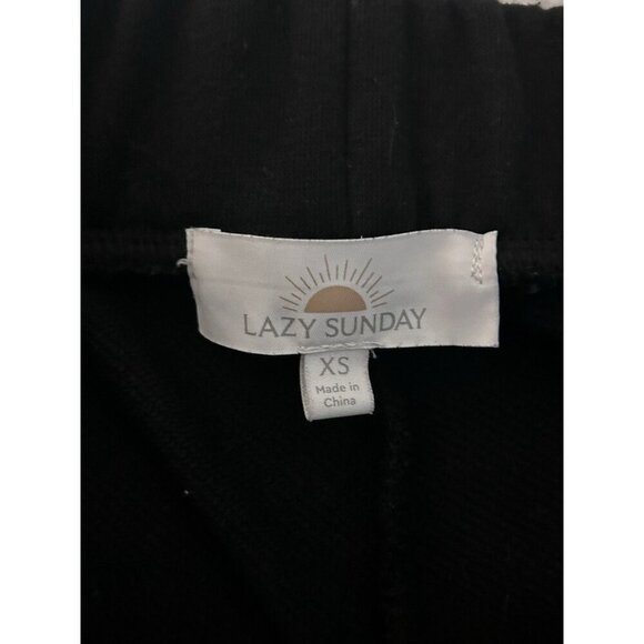 Lazy Sunday Black Cargo Jogger Sweatpants Women XS Drawstring Waist Comfort - Picture 3 of 7